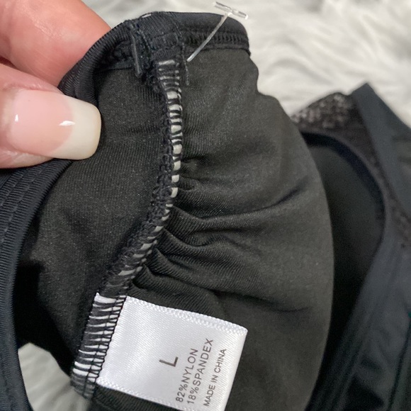 Bathing suit top mesh insert swim separates - Picture 4 of 5